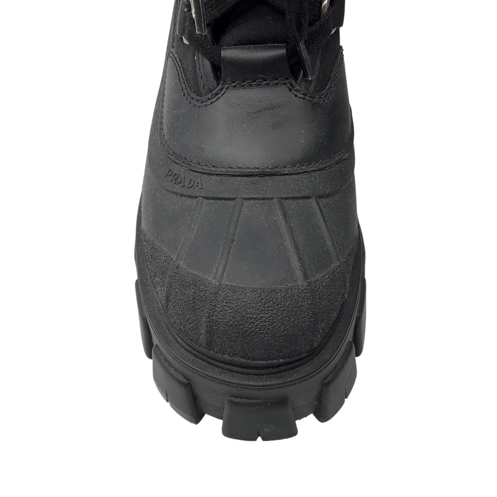 PRADA BLACK LACE UP COMBAT BOOTS - Picture 5 of 8